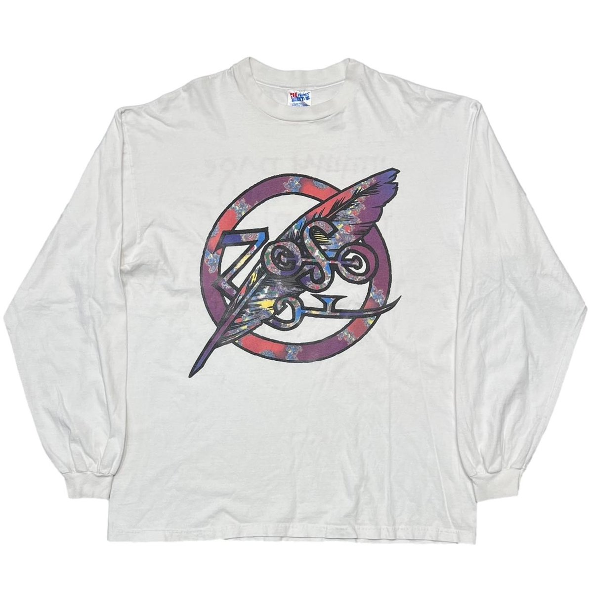 LED ZEPPELIN JIMMY PAGE ROBERT PLANT ZOSO TOUR LS WHITE HANES XL 1819