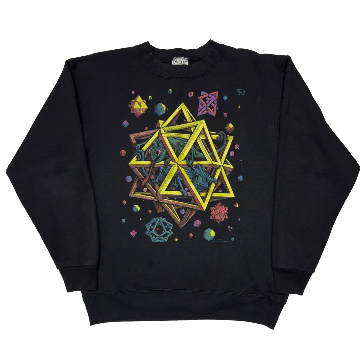 MC ESCHER ONEITA CREWNECK SWEAT BLACK LARGE 6461