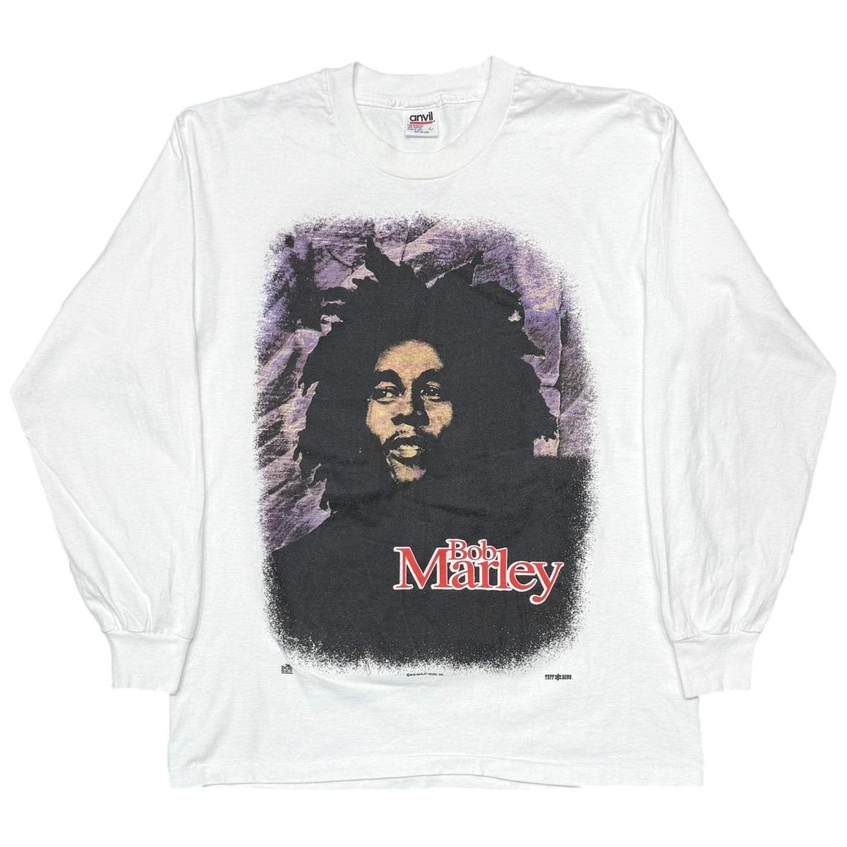 BOB MARLEY Amharic DOCTOR LS WHITE anvil LARGE 5782