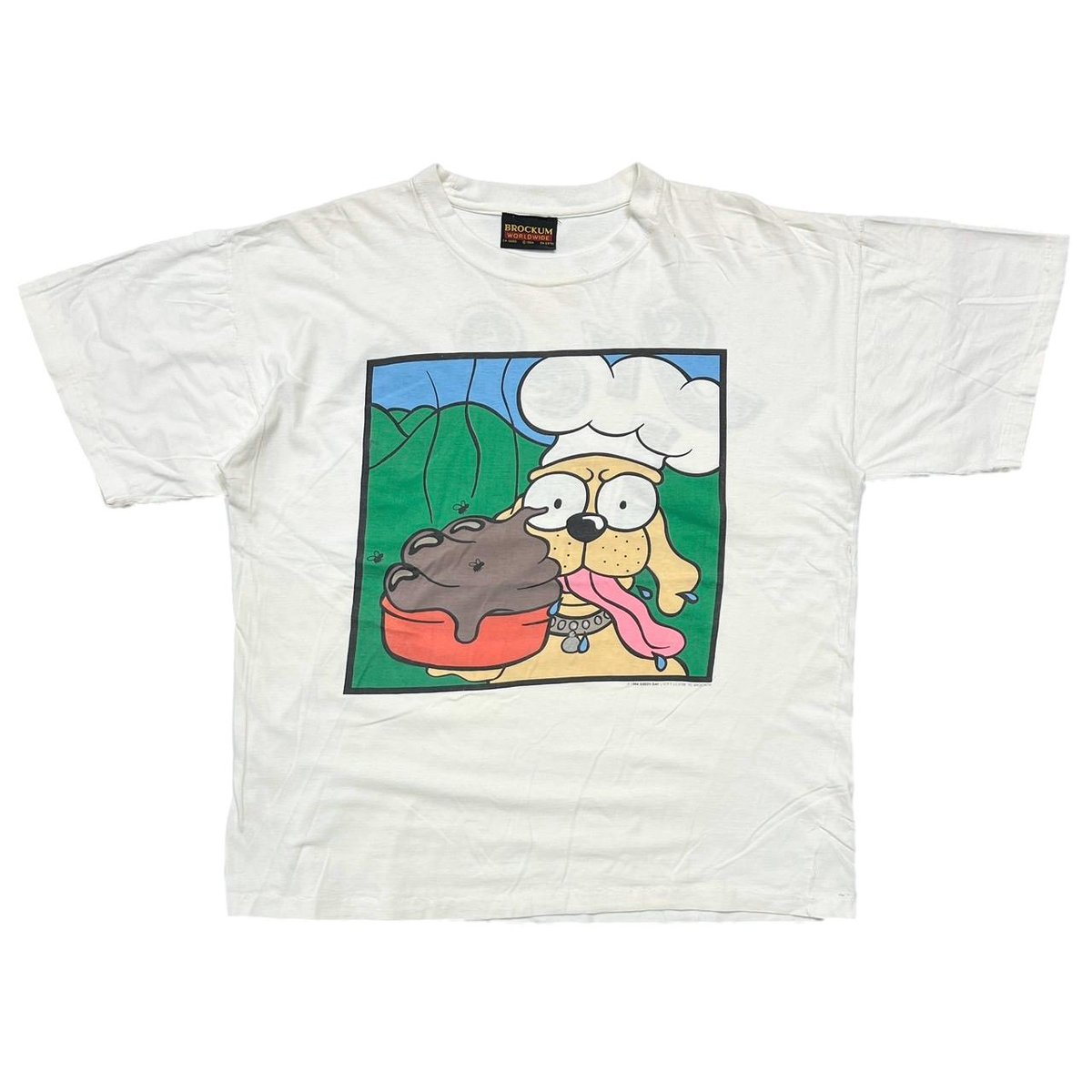 GREEN DAY 1994 DOOKIE WHITE BROCKUM FITS XL 6434