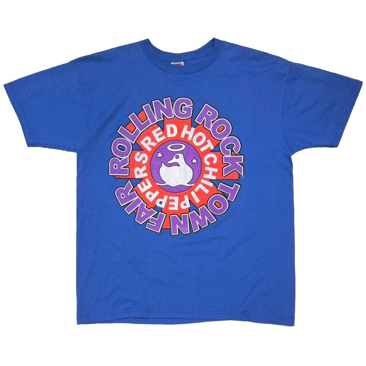 RED HOT CHILI PEPPERS 	ROLLING ROCK TOWN FAIR BLUE FRUIT OF THE LOOM XL 3671