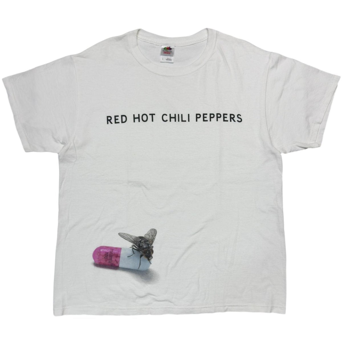 RED HOT CHILI PEPPERS 2011 I'M WITH YOU WHITE FRUIT OF THE LOOM LARGE 6856