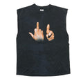 OLD & VINTAGE FUCK HANDSIGN SLEEVELESS DELTA LARGE 7368