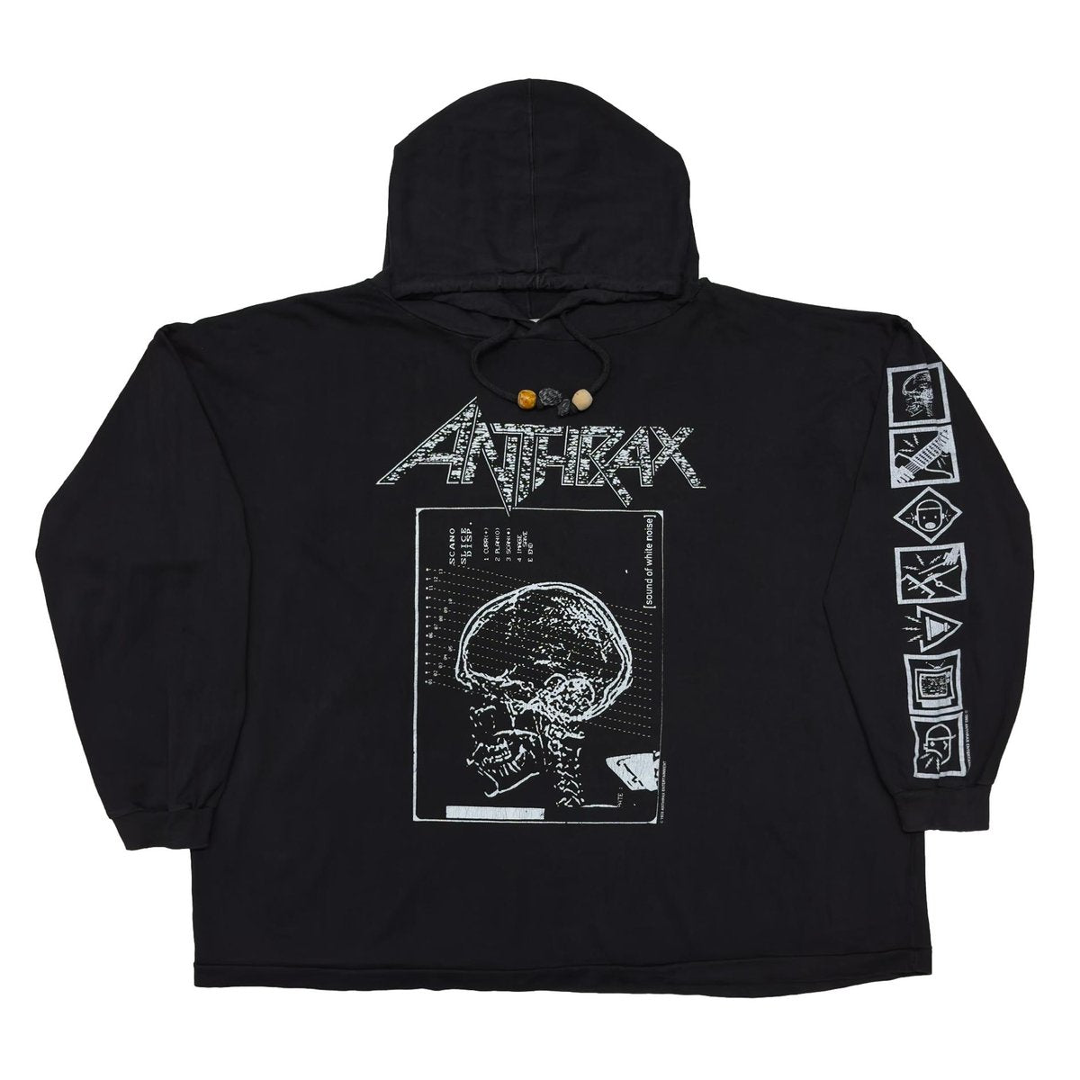 ANTHRAX 1993 SOUND OF WHITE NOISE HOODED LS TEE FITS L-XL 5213