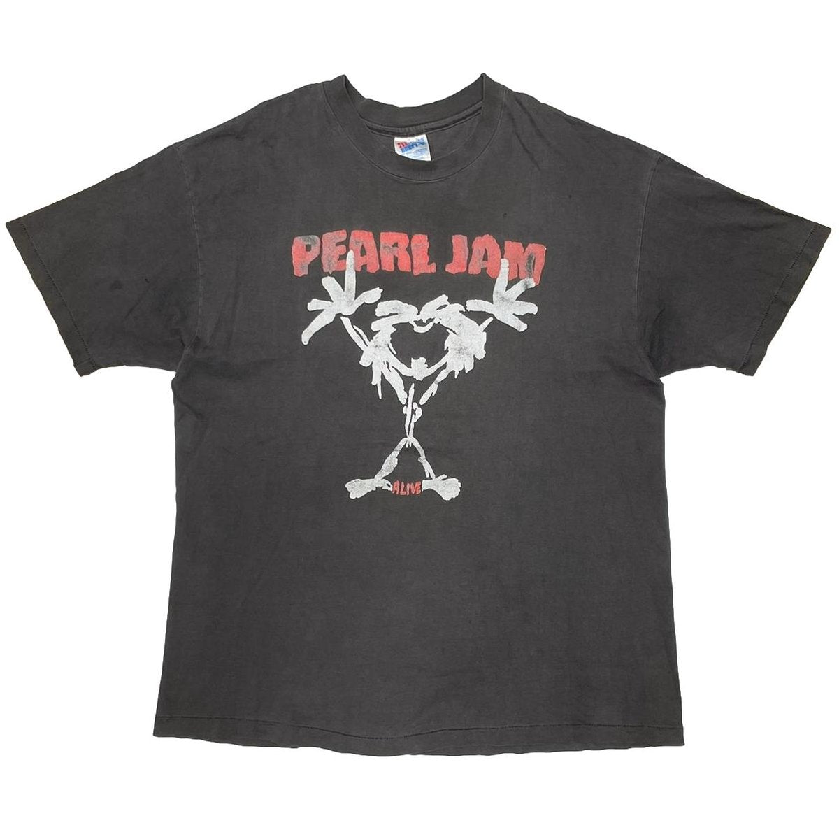 PEARL JAM ALIVE BACK TEXT BOOTLEG HANES XL 3650