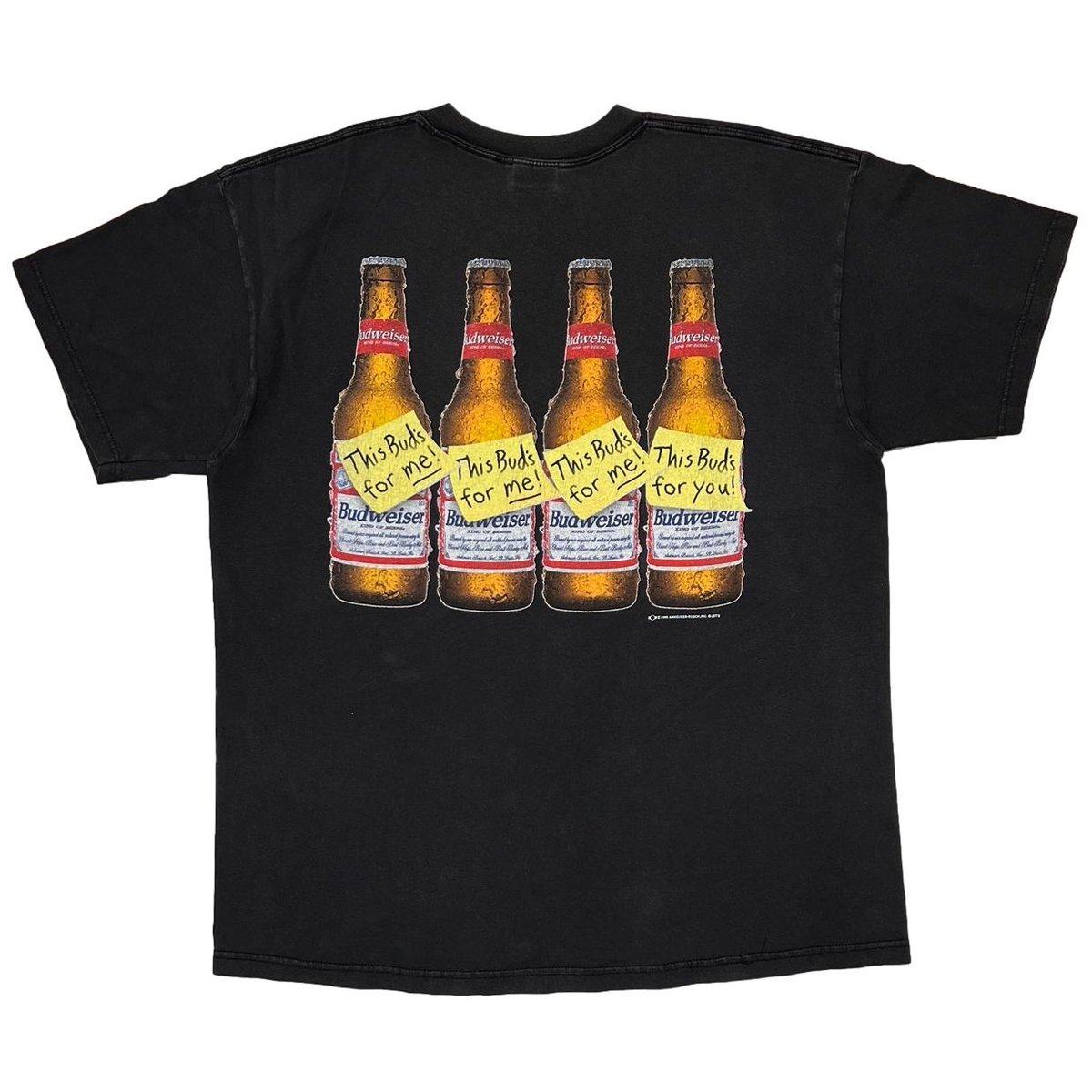 Budweiser STICK LABELS ON BOTTLES GILDAN XL 6581