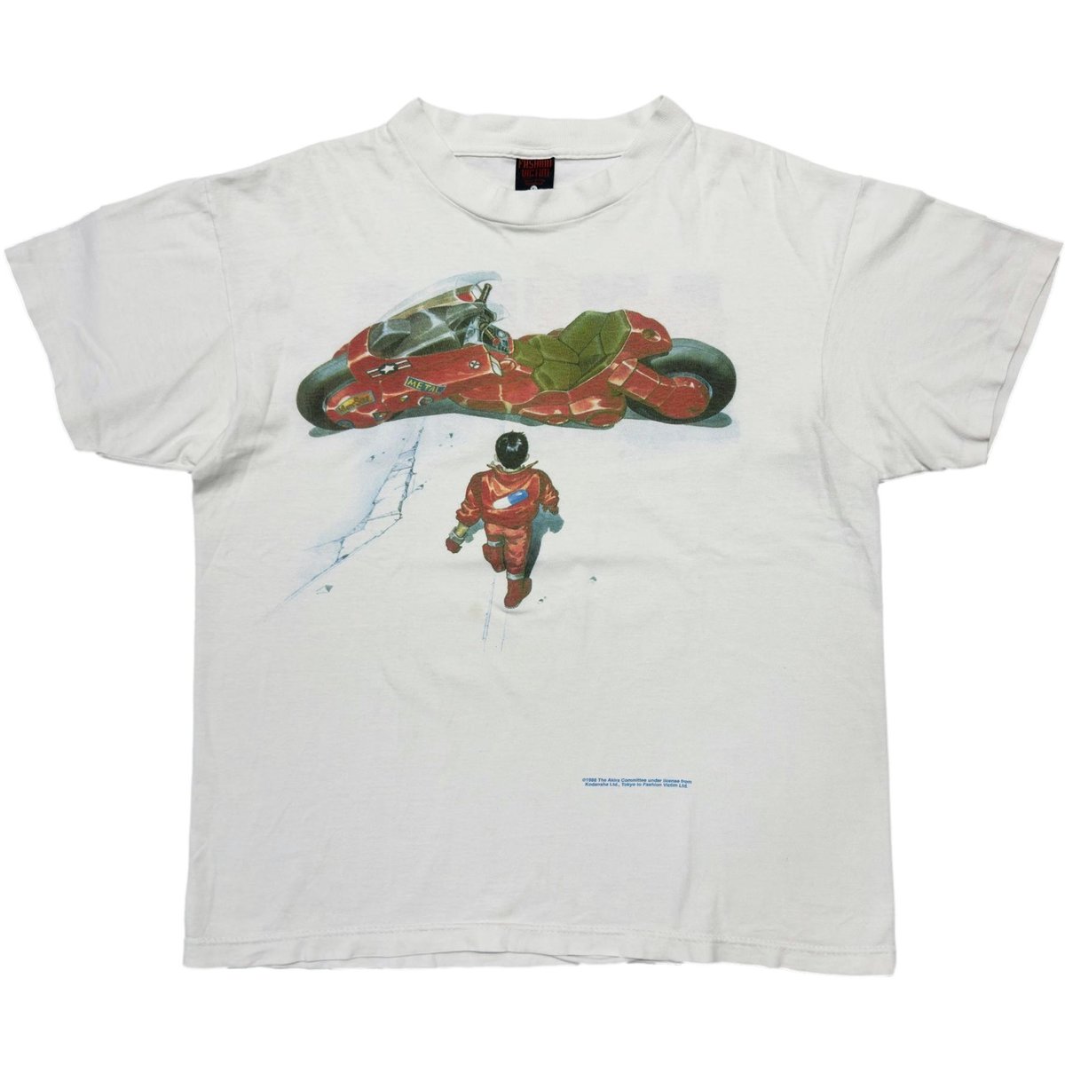AKIRA 1988 KANEDA BIKE TEE WHITE FASHION VICTIM LARGE 3946