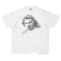 BRAD PITT MONOCHROME FACE WHITE HANES XL 6961