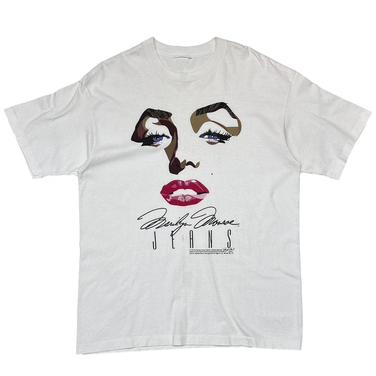 MARILYN MONROE JEANS 1995 FACE WHITE FITS XL 5204