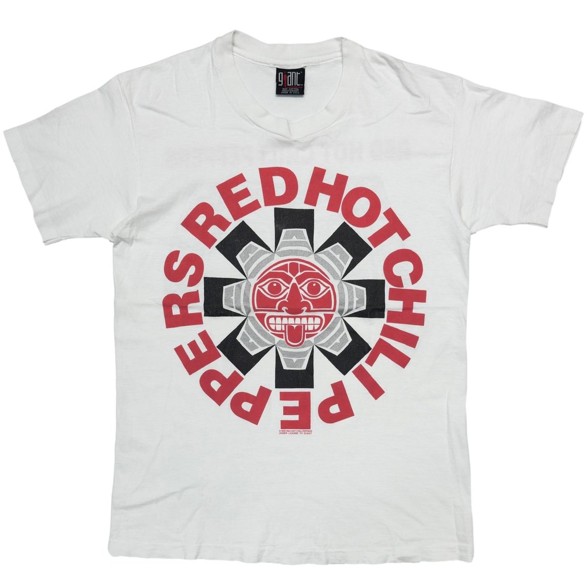 RED HOT CHILI PEPPERS 1991 DOUBLE SIDE Aztec WHITE GIANT LARGE 6927