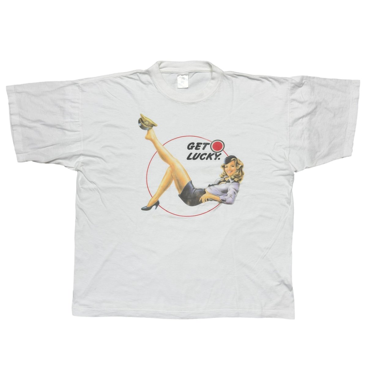 LUCKY STRIKE PINNUP GIRL GET LUCKEY WHITE XXL 6894
