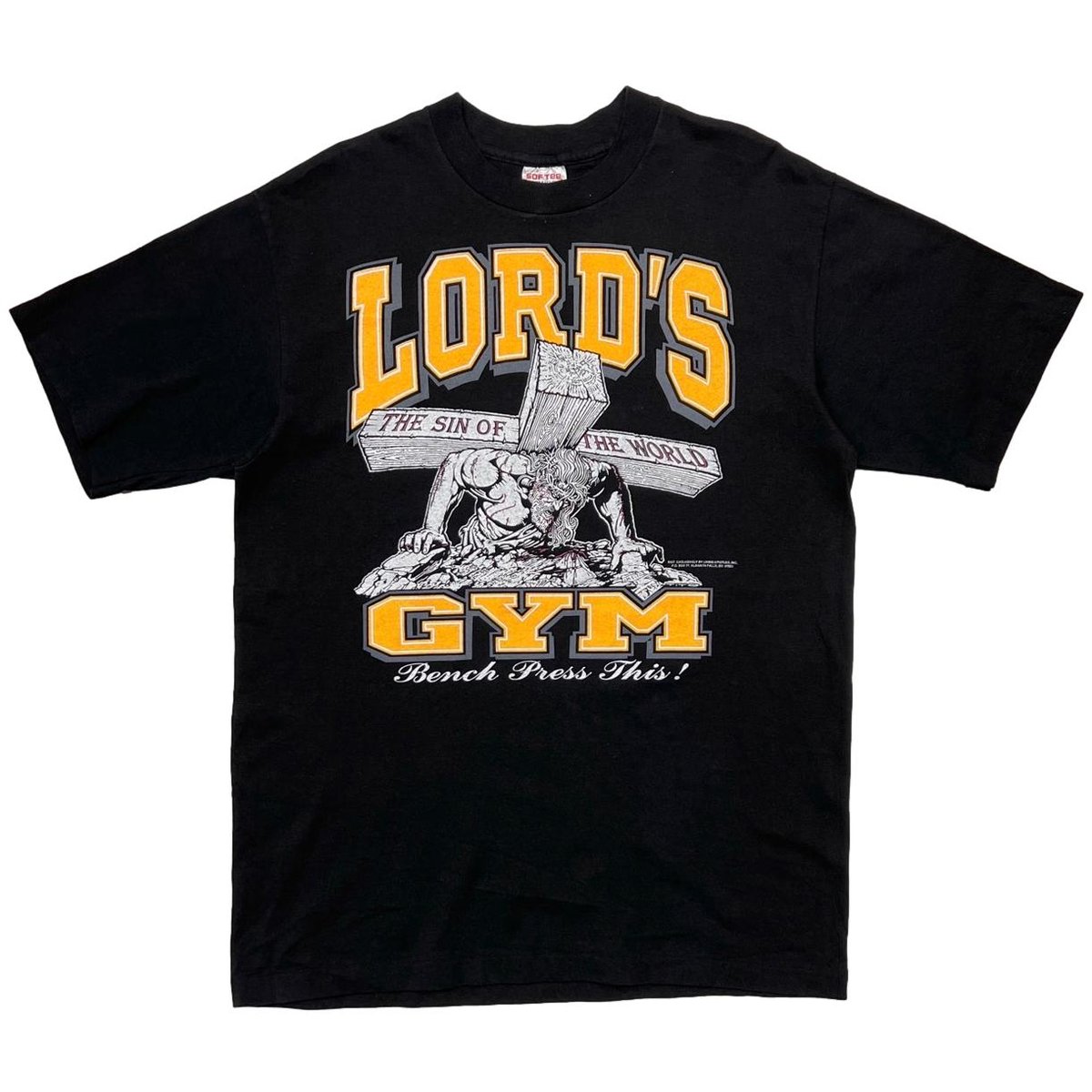 LORD'S GYM BENCH PRESS HIS PAIN YOUR GAIN SOF TEE LARGE 2995