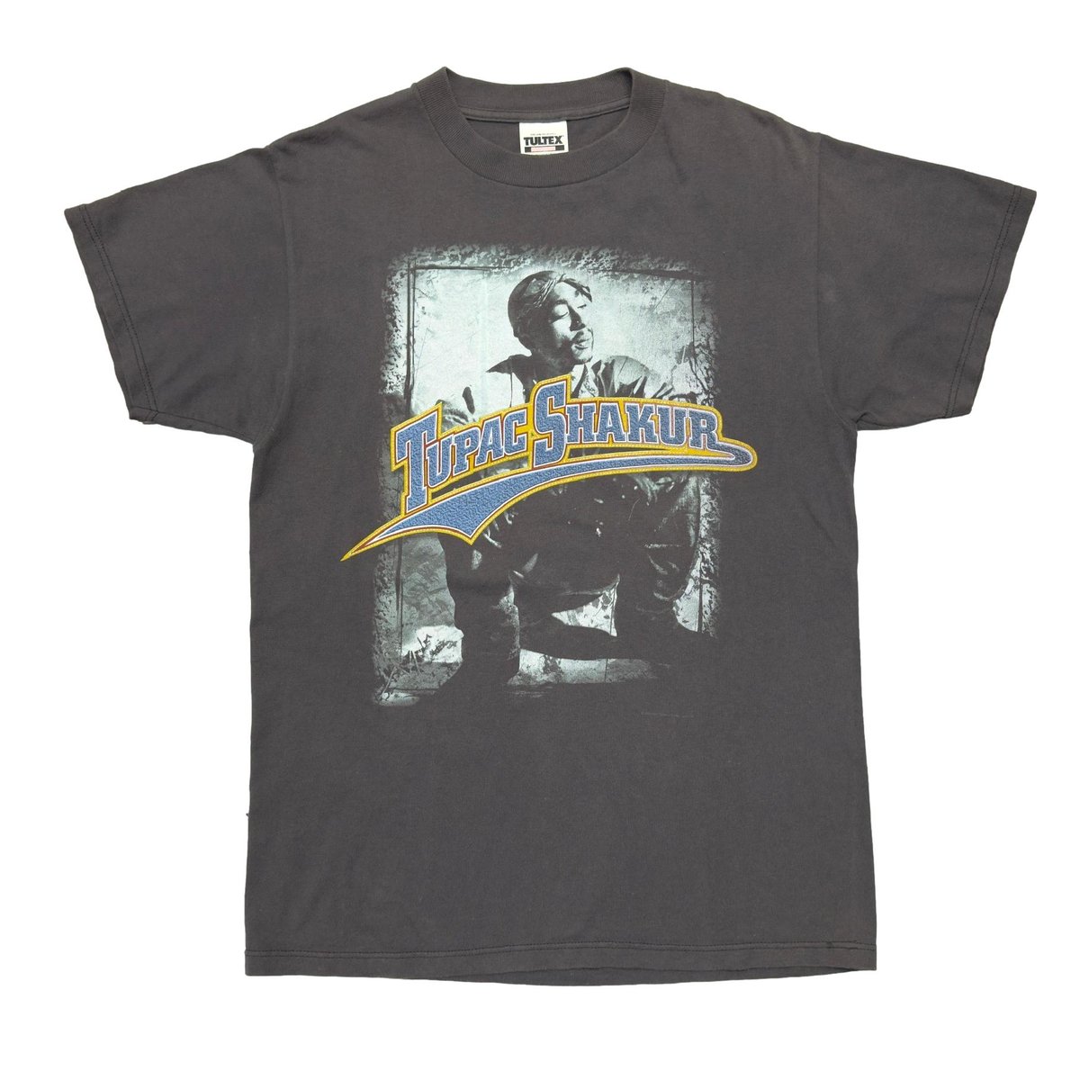 2PAC TUPAC SHAKUR MEMORIAL CHACOAL TULTEX MEDIUM 7708