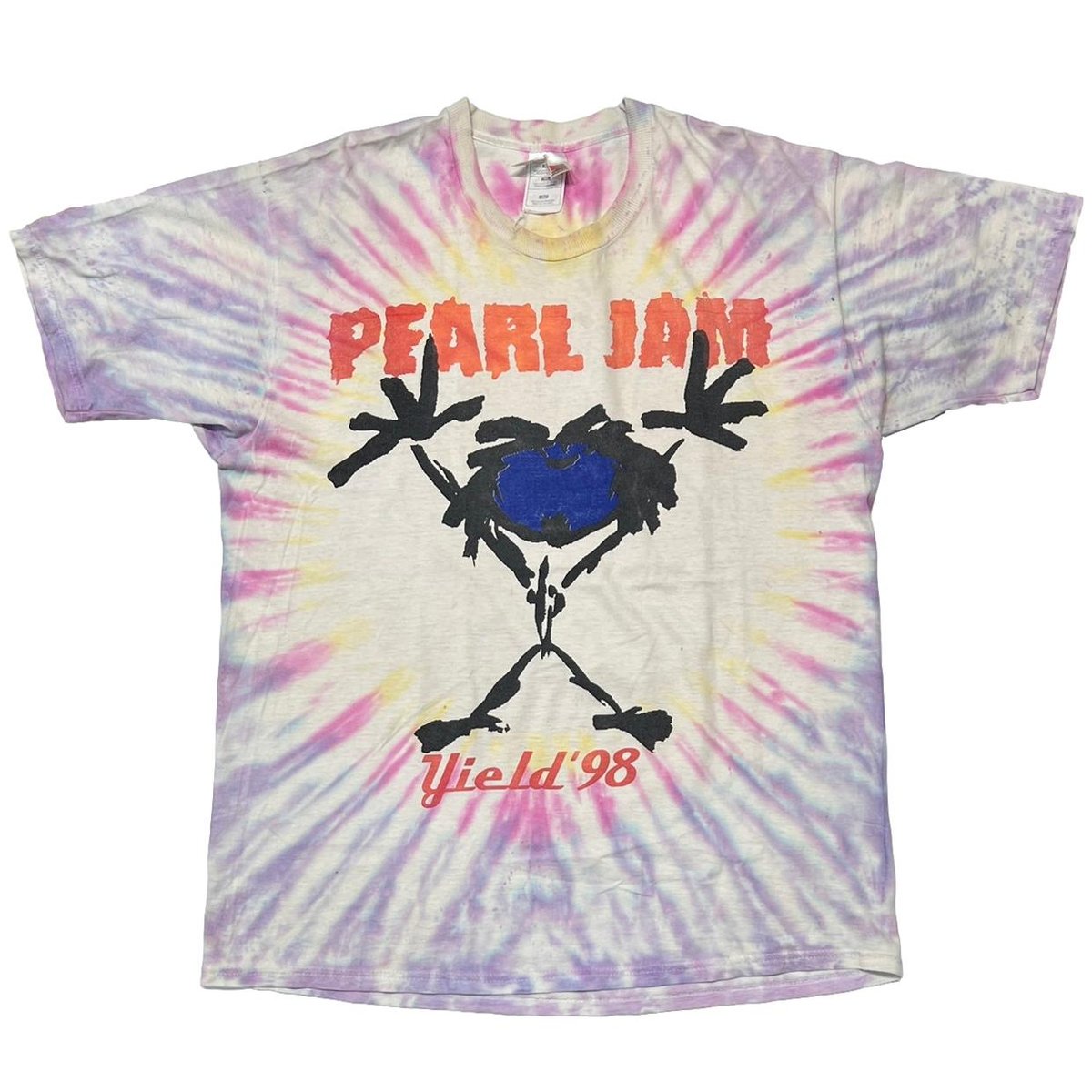 PEARL JAM YIELD '98 TOUR TIE DYE FRUIT OF THE LOOM XL 5687