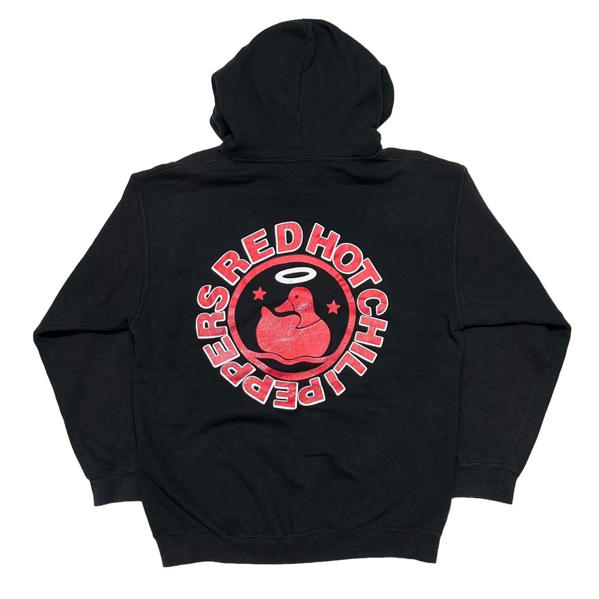 RED HOT CHILI PEPPERS FRONT EMBROIDERY LOGO HOODIE BLACK MEDIUM 1179
