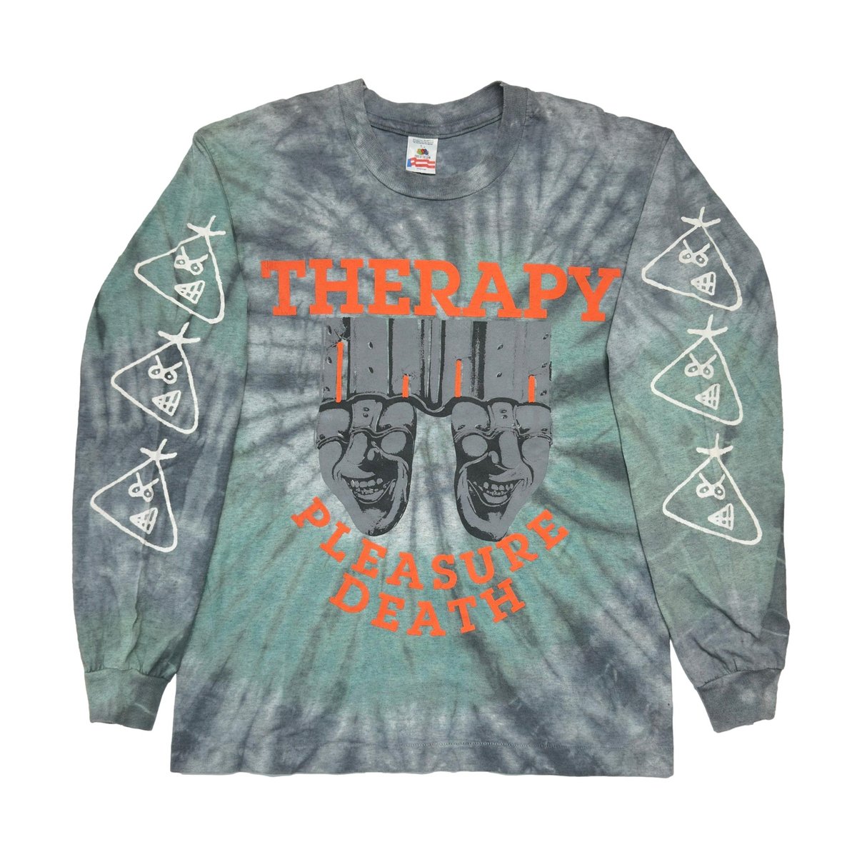 THERAPY ? PLEASURE DEATH LS TIEDYE FRUIT OF THE LOOM LARGE 6921