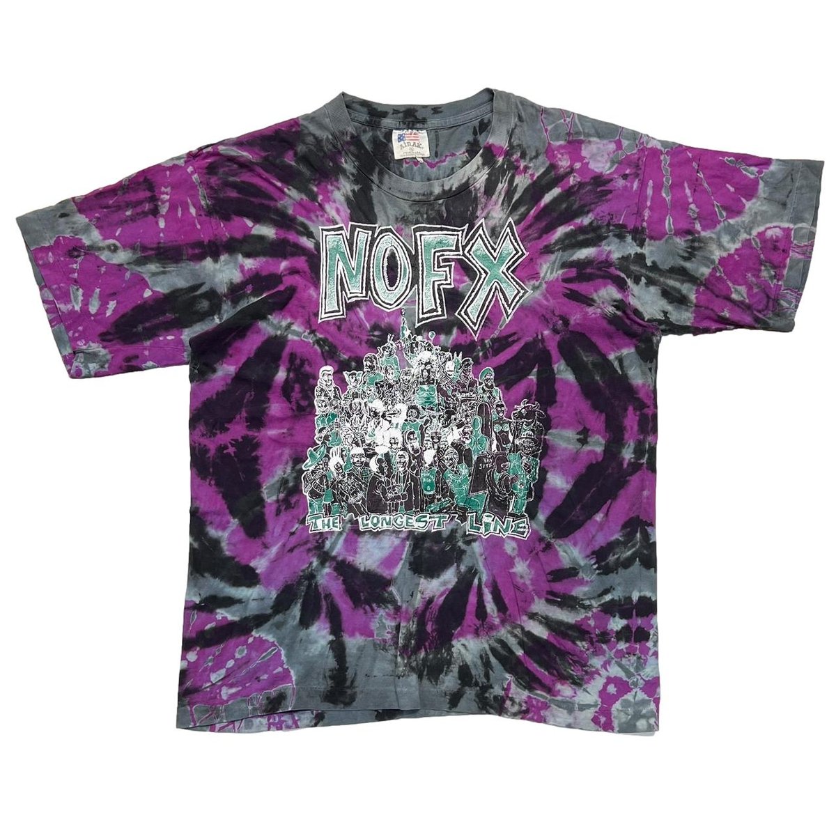 NOFX THE LONGEST LINE FAT WRECK CHORDS TIE DYE XL 7340