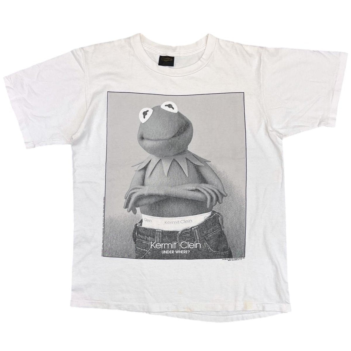 KERMIT KERMIT CLEIN CALVIN KLEIN PARODY WHITE CHANGES LARGE 3044