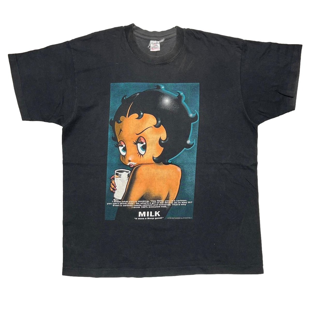 BETTY BOOP got milk ? PARODY FRUIT OF THE LOOM XL 4478