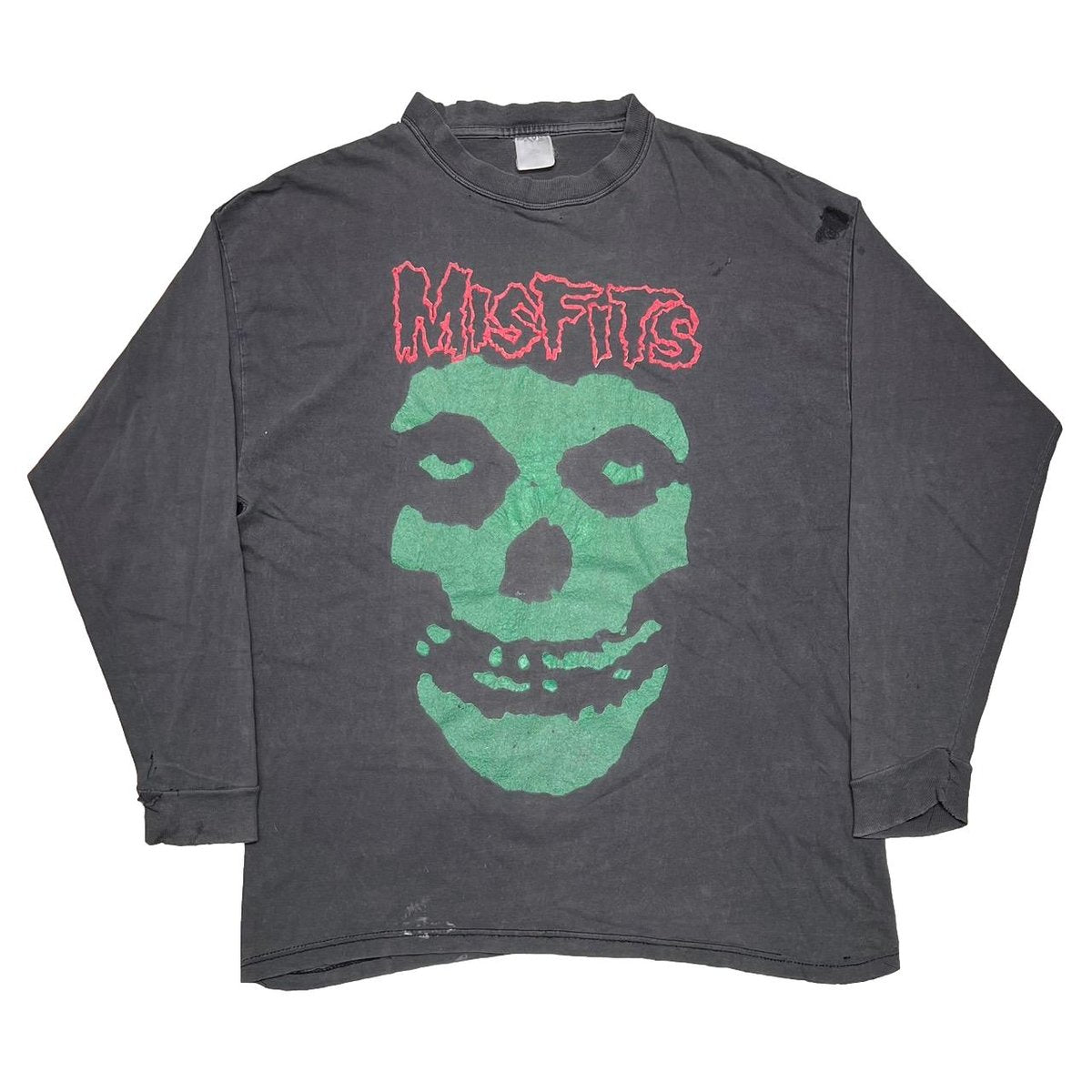 MISFITS HUGE GREEN SKULL BOOTLEG LS XL 5089