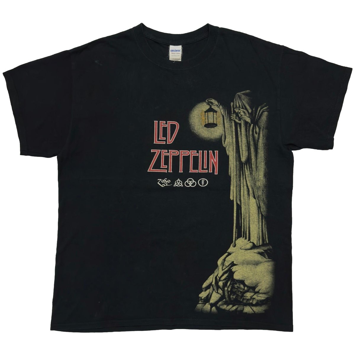 LED ZEPPELIN HERMIT BLACK GILDAN LARGE 6834
