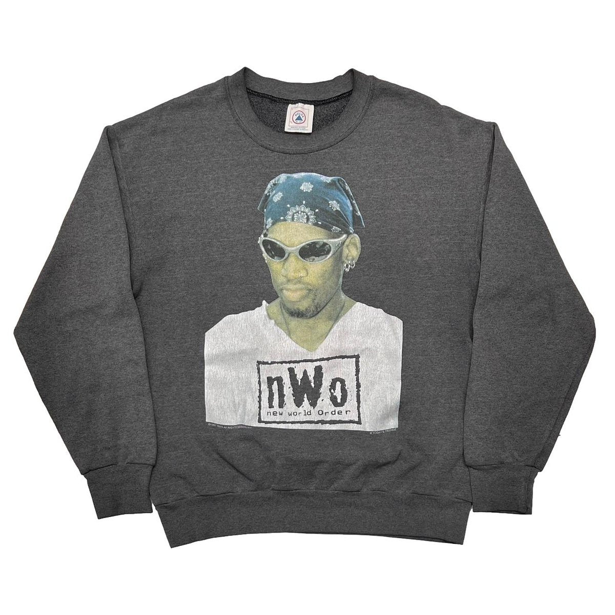 DENNIS RODMAN 1997 nWo CREWNECK SWEAT DELTA LARGE 8904