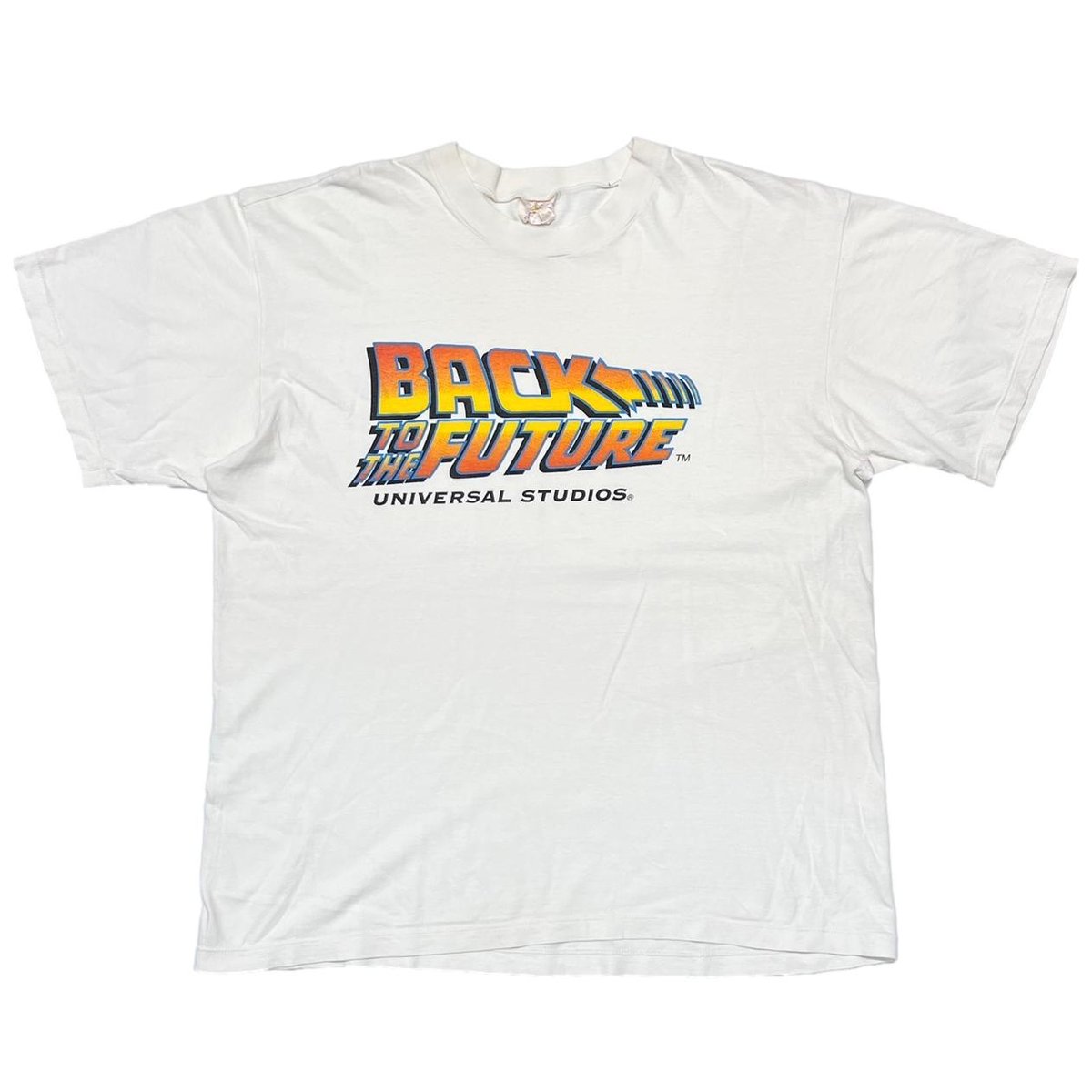 BACK TO THE FUTURE LOGO UNIVERSAL STUDIOS WHITE FITS XL 6711