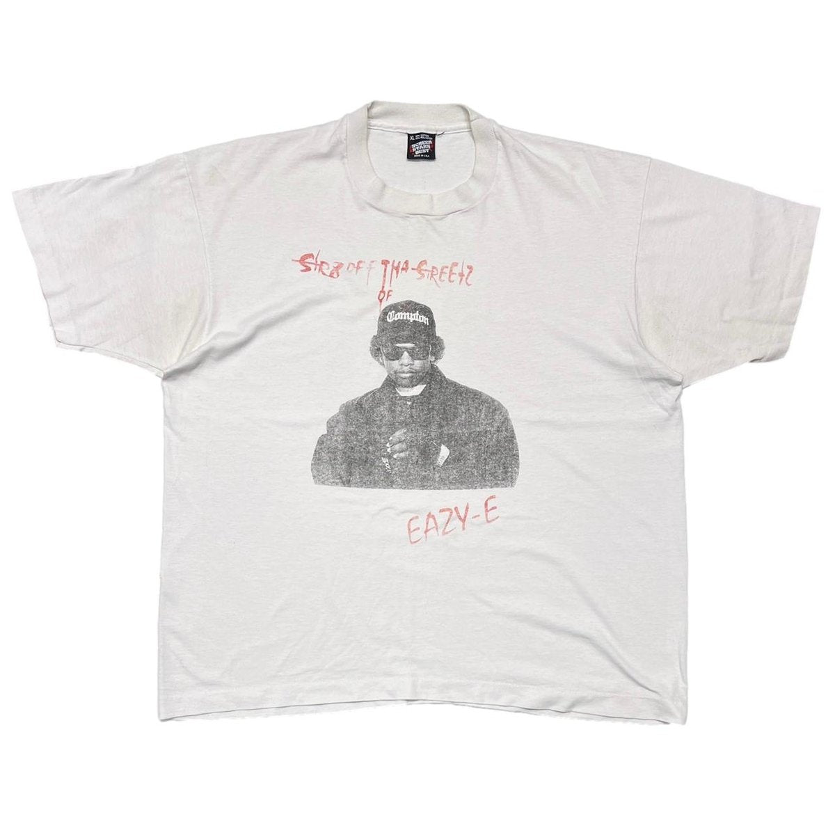 EAZY-E Str8 off tha Streetz of Muthaphukkin Compton WHITE SCREEN STAERS XL 4457