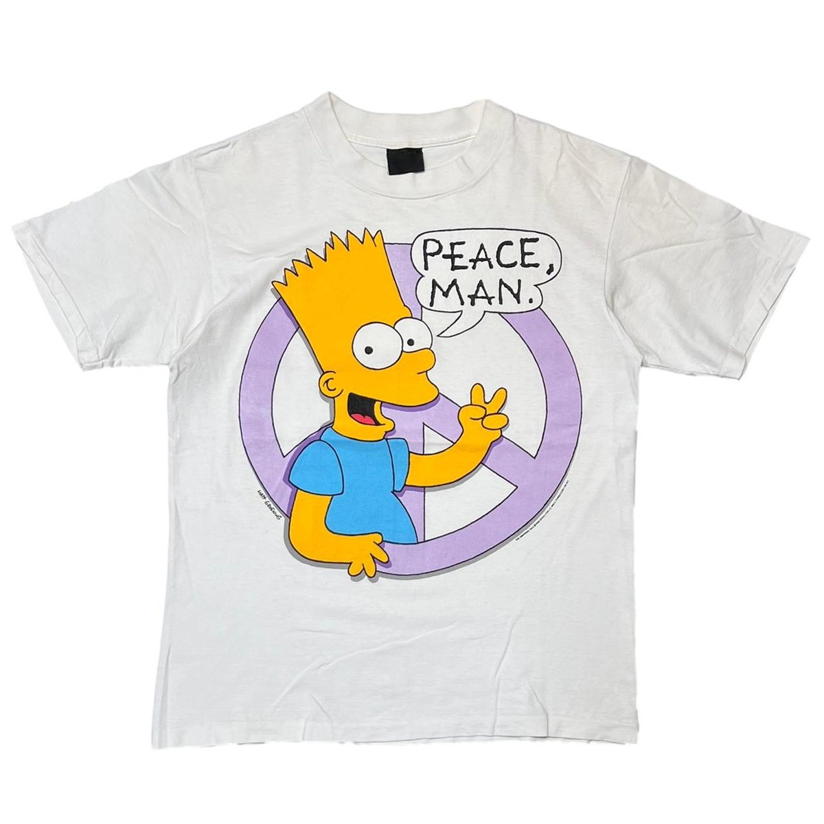 THE SIMPSONS BART PEACE WHITE CHANGES LARGE 7739