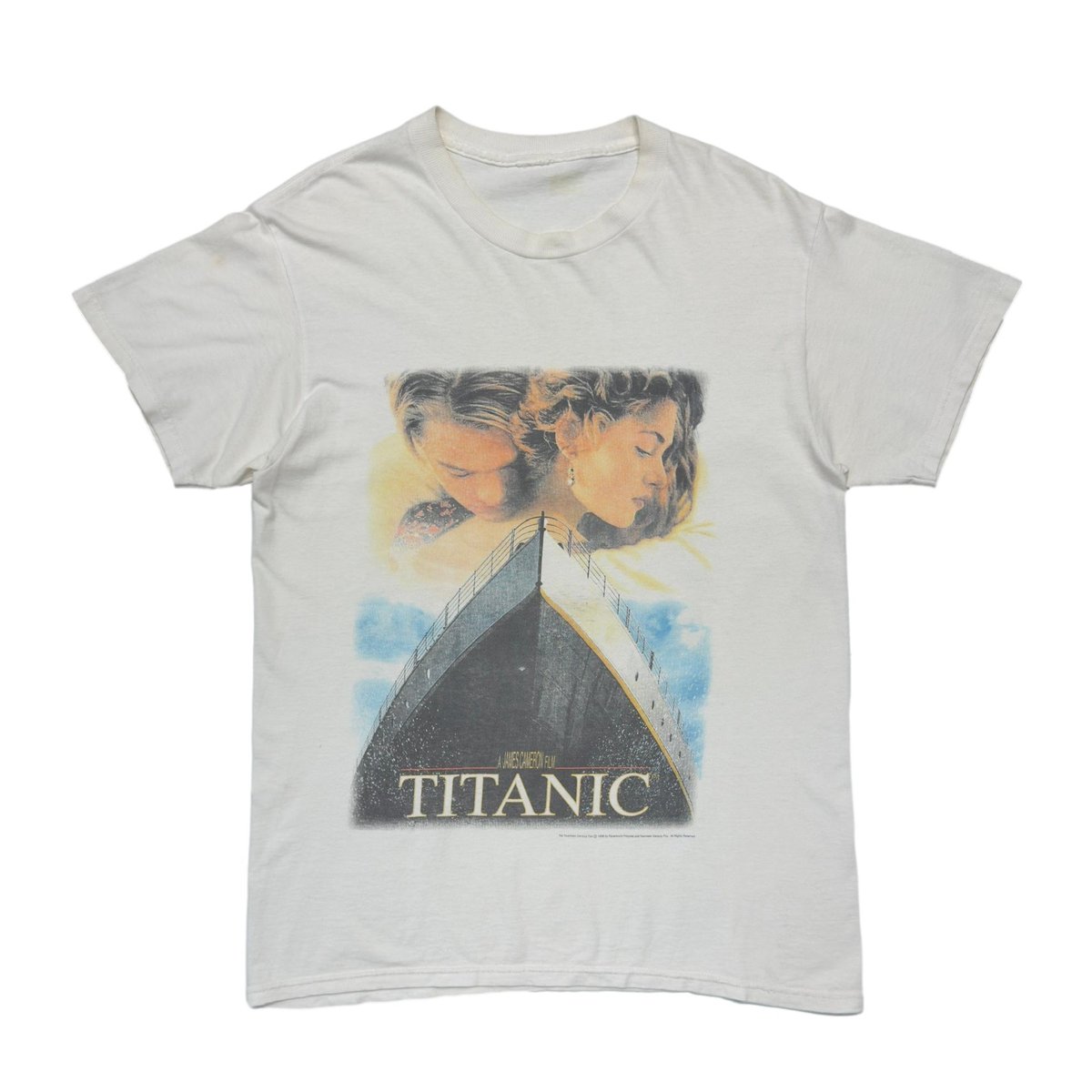 TITANIC 1998 MOVIE PROMO WHITE FITS LARGE 5726