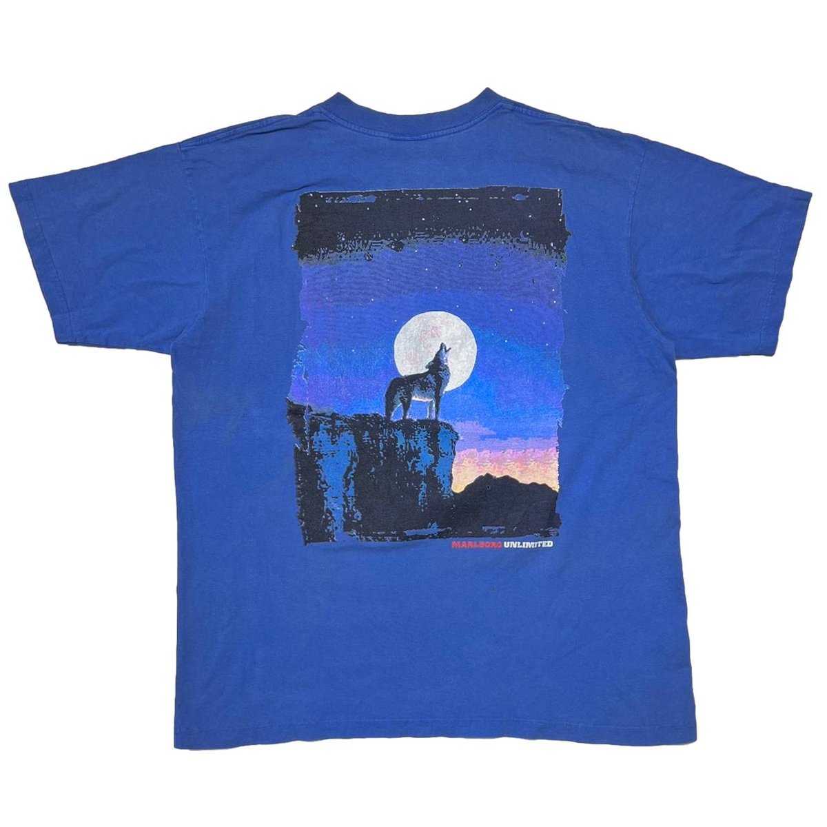 Marlboro UNLIMITED BLUE COYOTE POCKET TEE FITS XL 1878