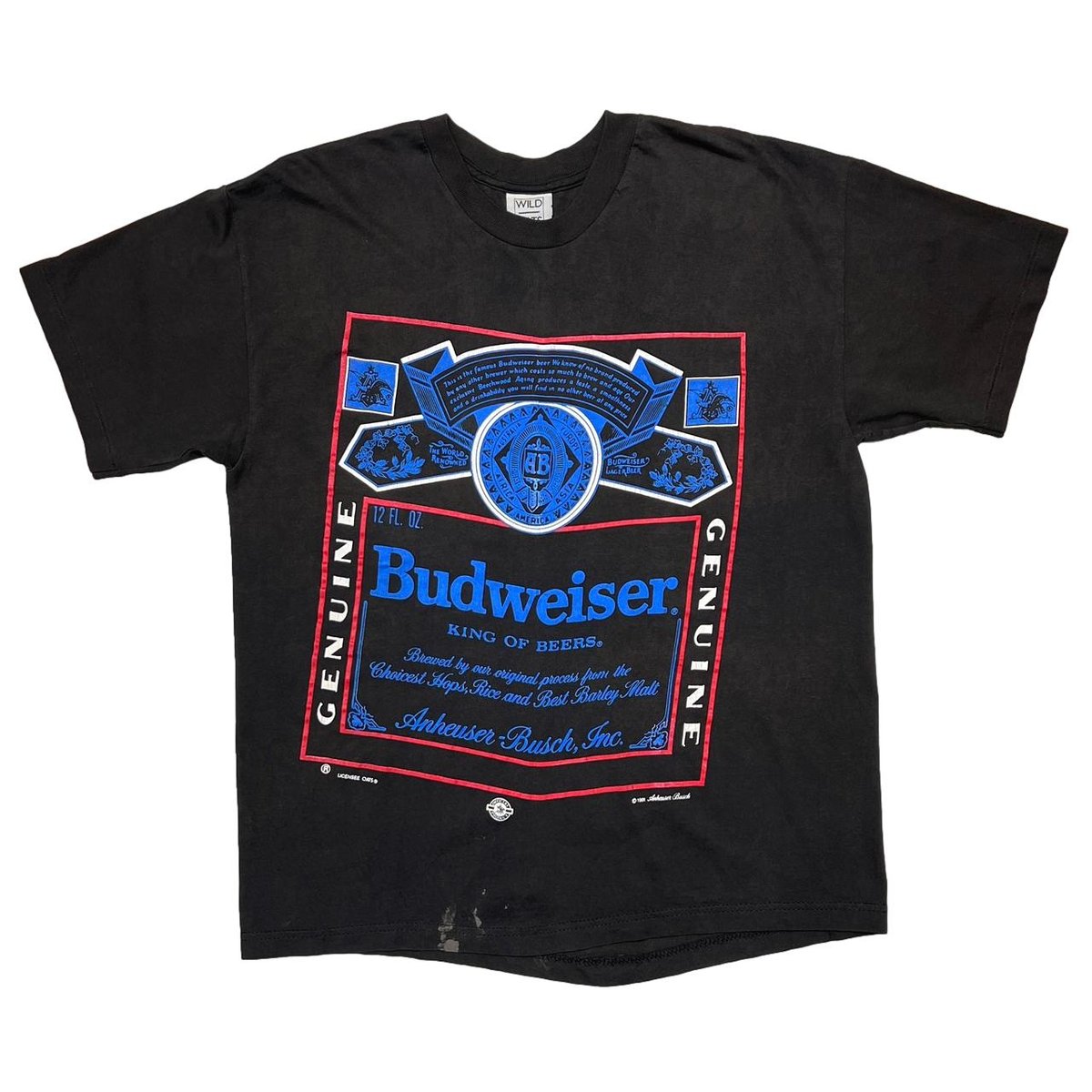 Budweiser 1991 KING OF BEER LOGO BLACK WILD OATS XL 5585
