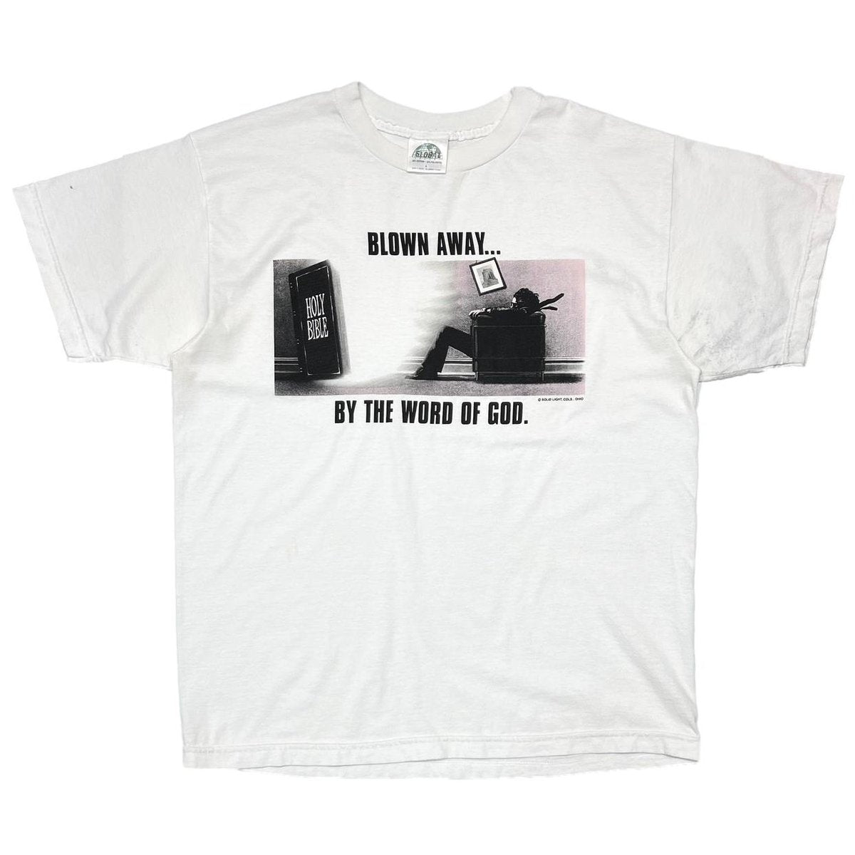 HOLY BIBLE maxell PARODY BLOWN AWAY... WHITE LARGE 3668