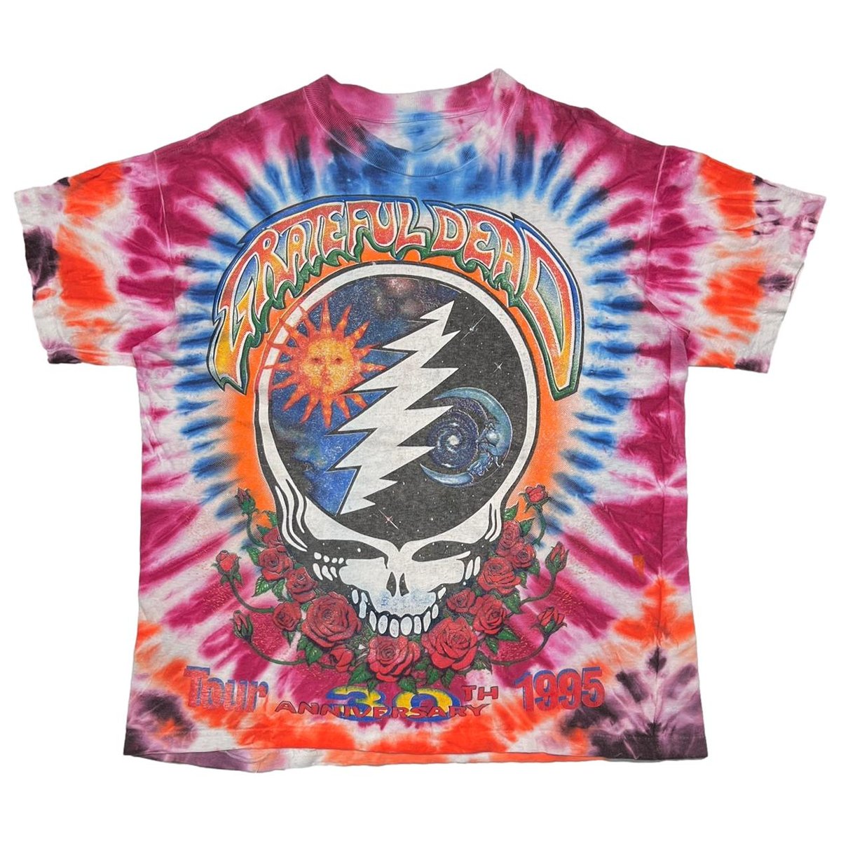 GRATEFUL DEAD SUMMER TOUR 1995 TIE DYE FITS XL 0806