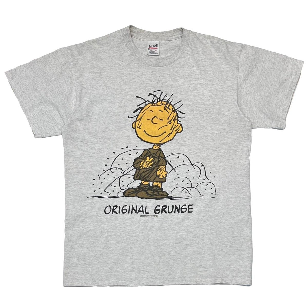 PEANUTS ORIGINAL GRUNGE ASH GREY ANVIL LARGE 6813