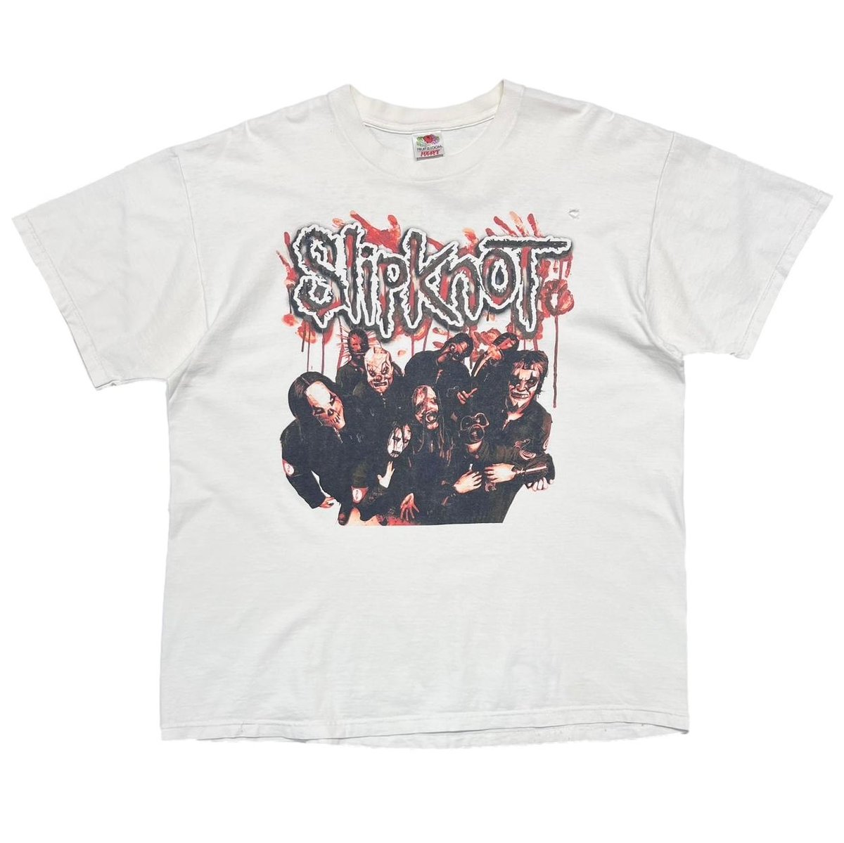 Slipknot 2002 MEMBER DOUBLESIDE WHITE FRUIT OF THE LOOM XL 2687