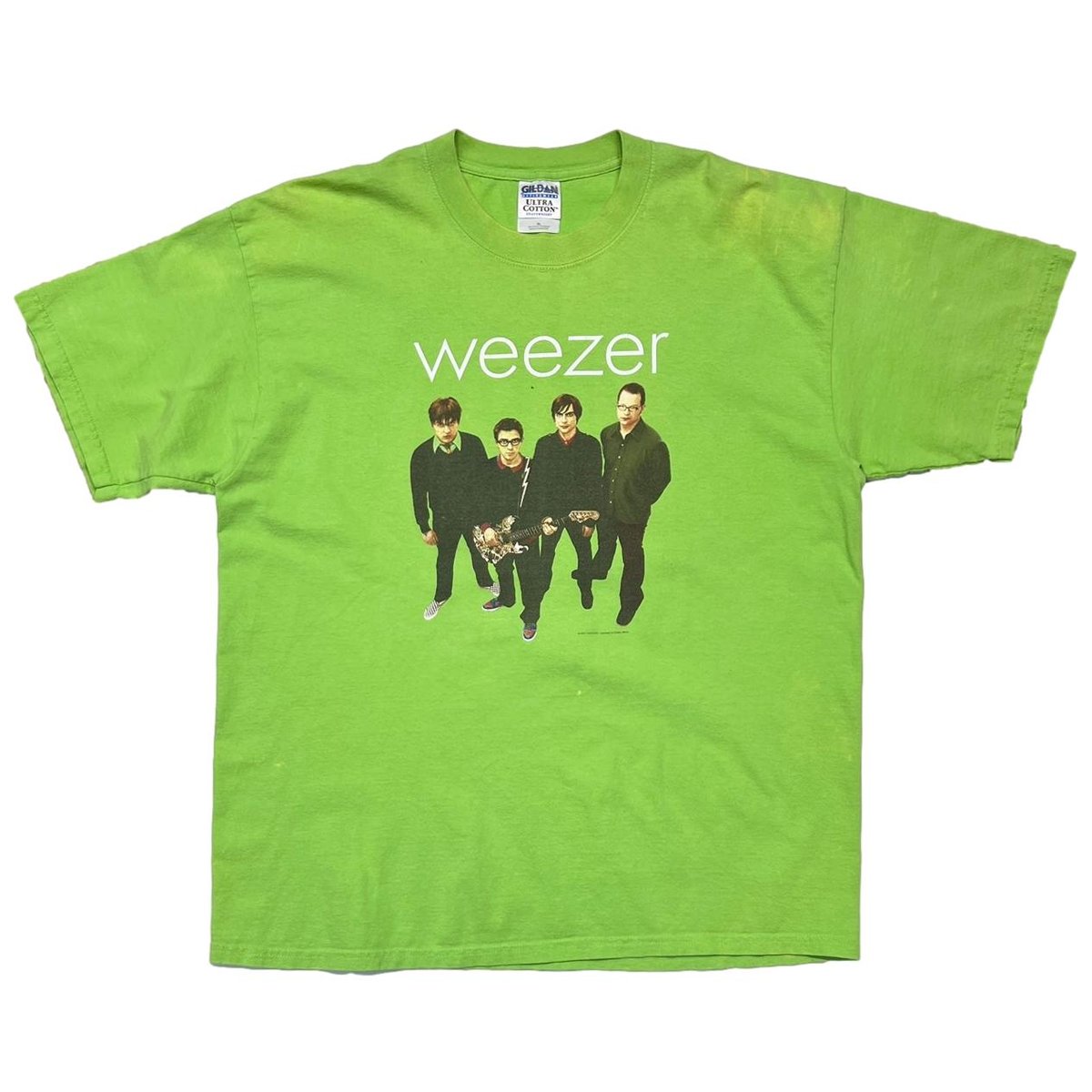 WEEZER 2001 MEMBER LIME GREEN GILDAN XL 1957