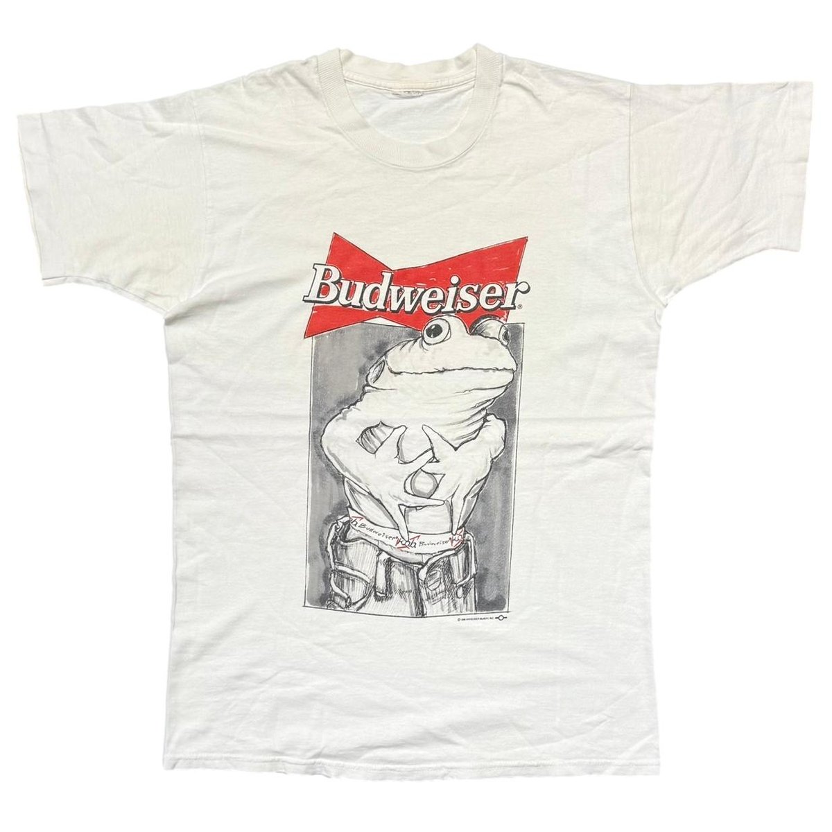 [MORE SALE] Budweiser 1996 HANDWRITTEN FROG WHITE FITS LARGE 5878