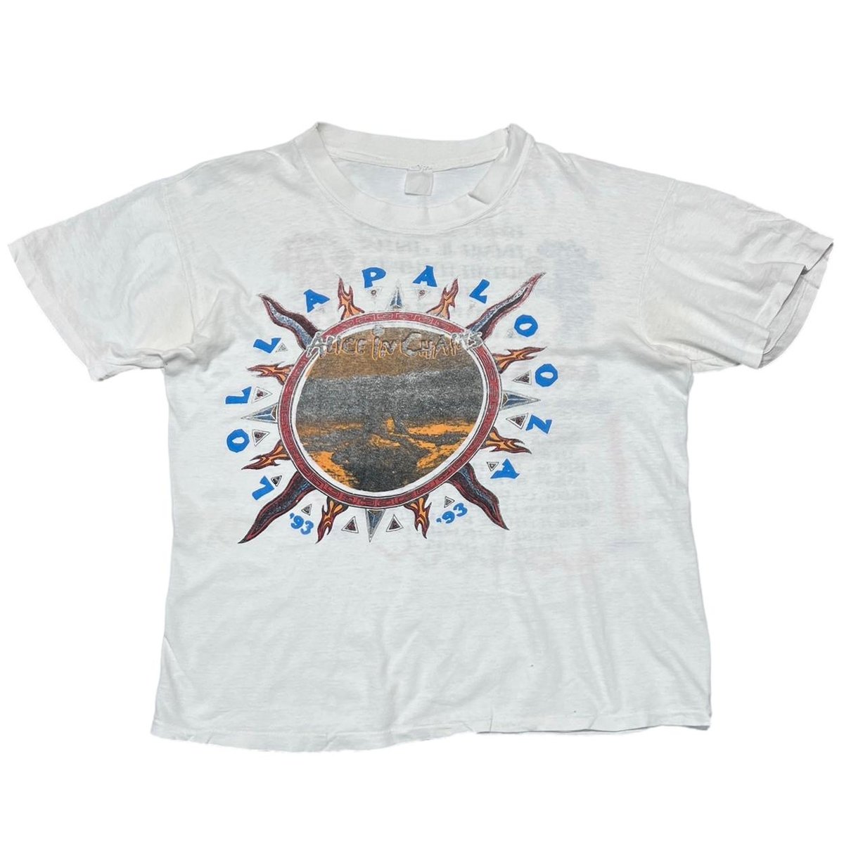 LOLLAPALOOZA 93' FESTIVAL ALICE IN CHAINS WHITE FITS XL 1170
