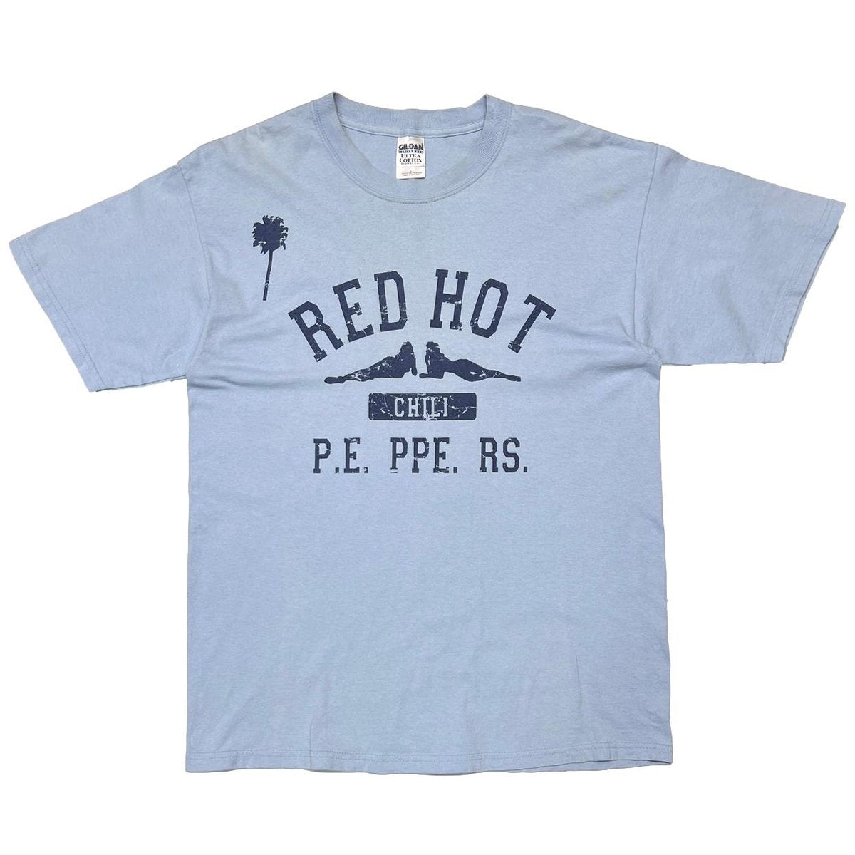 RED HOT CHILI PEPPERS COLLEGE LOGO LIGHT BLUE GILDAN LARGE 1501