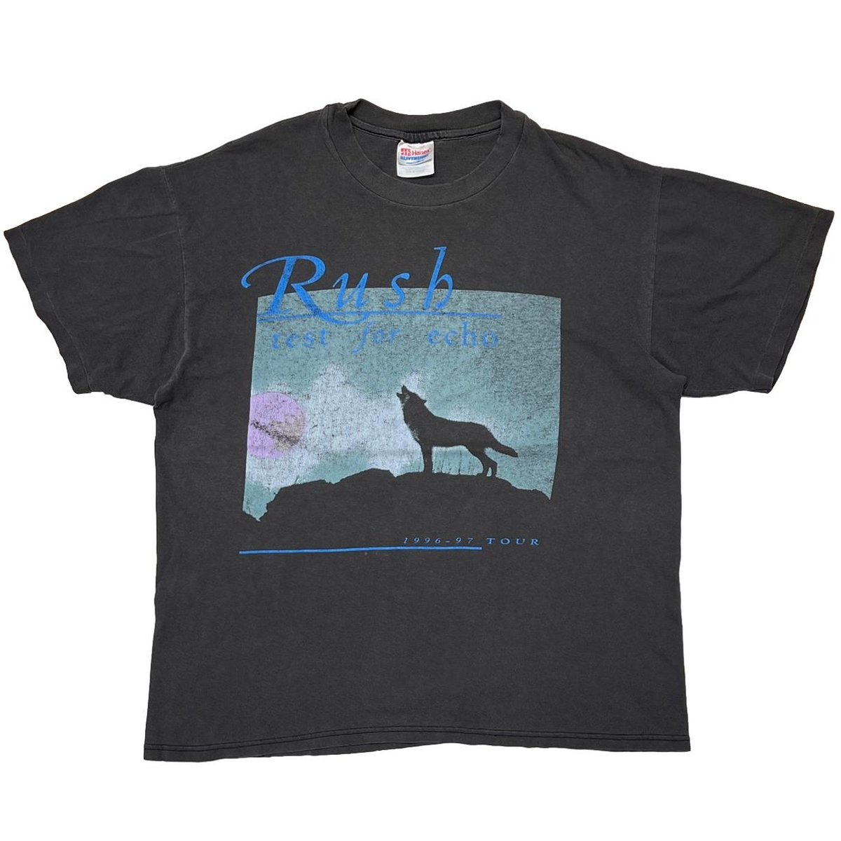 RUSH 1996-1997 TEST FOR ECHO TOUR BLACK HANES LARGE 4972