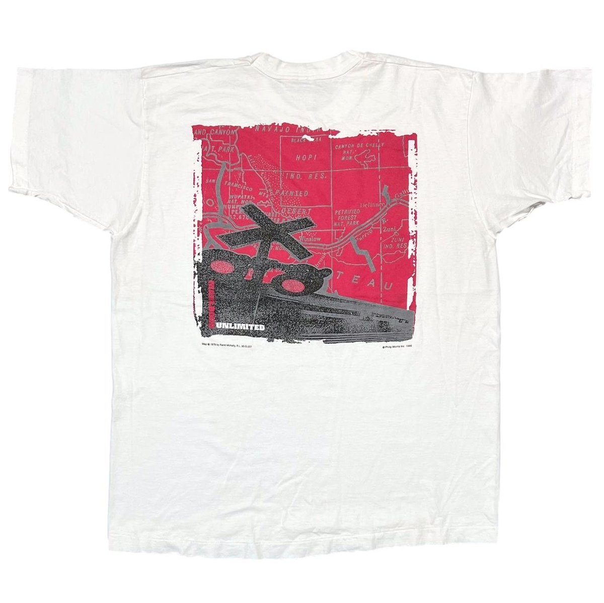 Marlboro 1995 MAP POCKET TEE WHITE ONE SIZE FITS XL 6633