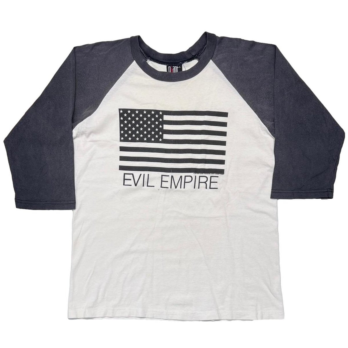 RAGE AGAINST THE MACHINE 1996 EVIL EMPIRE RAGLAN WHITE/BLACK giant LARGE 4886