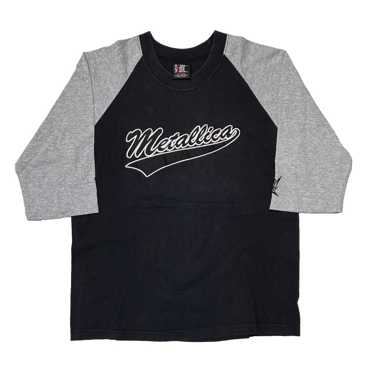 METALLICA RAGLAN TEE BLACK/GREY GIANT LARGE 7745