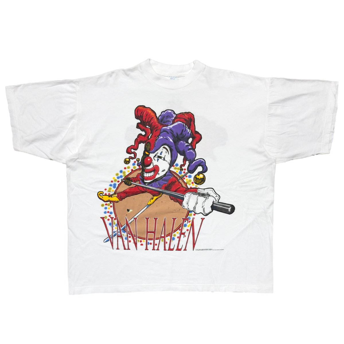 VAN HALEN 1995 BALANCE TOUR CLOWN WHITE EURO XL 6757