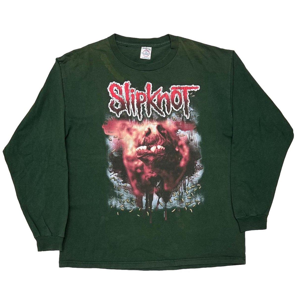 Slipknot 2001 INTERNATIONAL INFECTION DELTA LARGE LS GREEN 0620