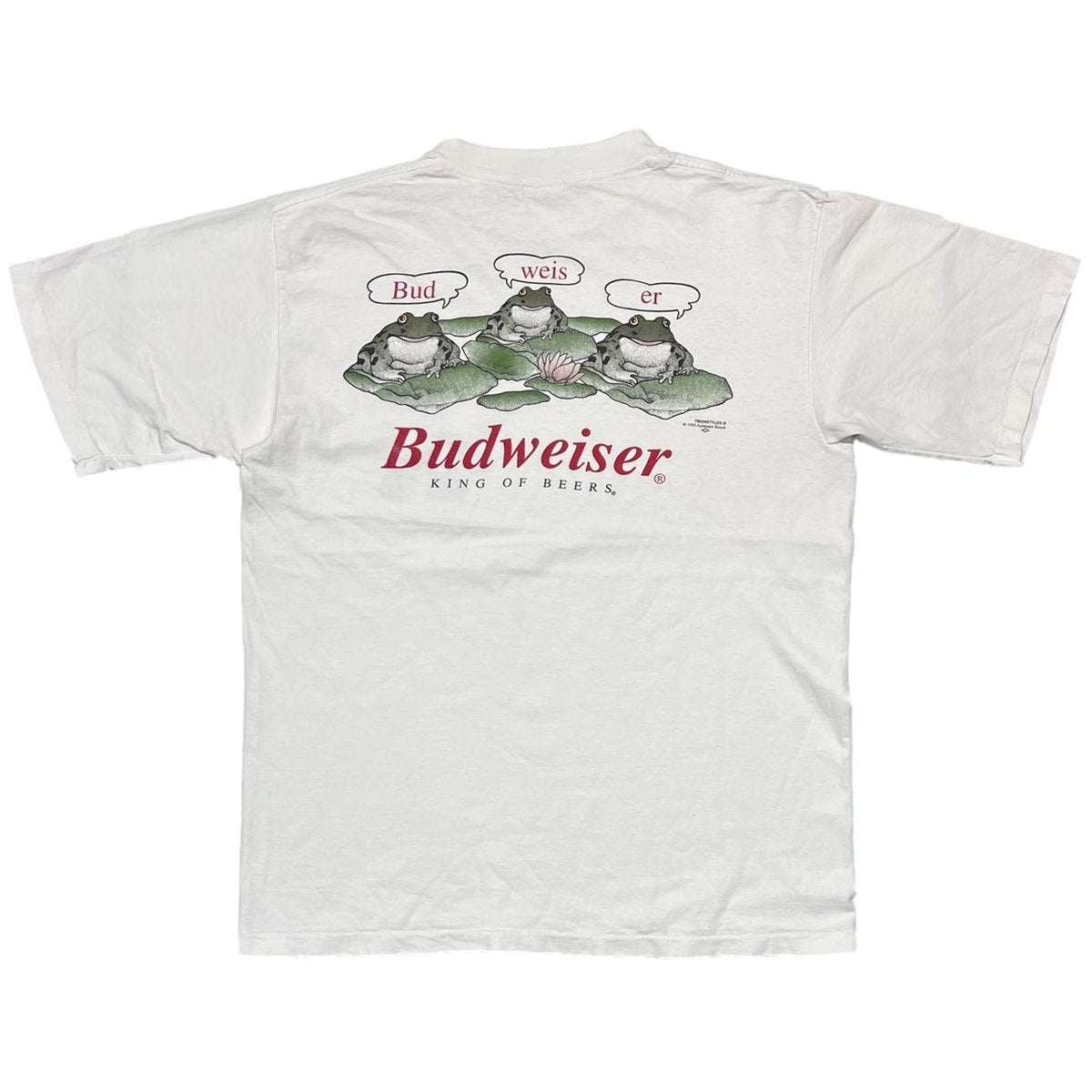 Budweiser KING OF BEER FROGS Hawaii WHITE ALL SPORT LARGE 6589