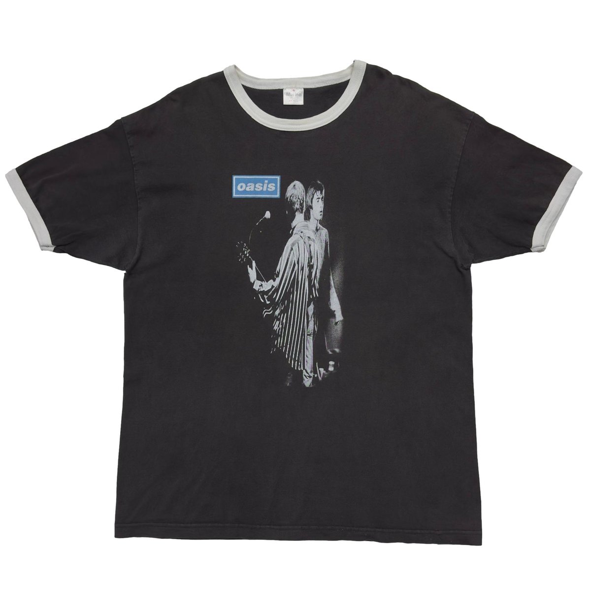 oasis PORTRAIT GALLAGHER BROTHERS RINGER BLACK/WHITE MURINA XL 6230