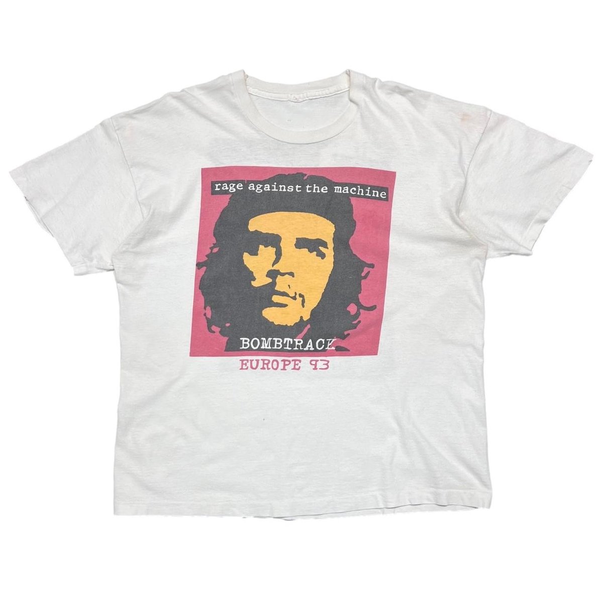 RAGE AGAINST THE MACHINE BOMBTRACK EUROPE 1993 BOOTLEG WHITE FITS XL 2360