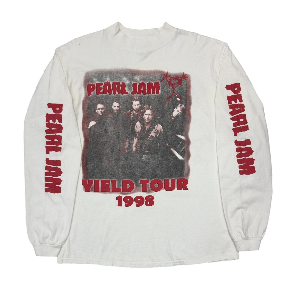 PEARL JAM YIELD TOUR 1998 BOOTLEG LS WHITE FRUIT OF THE LOOM XL 2096